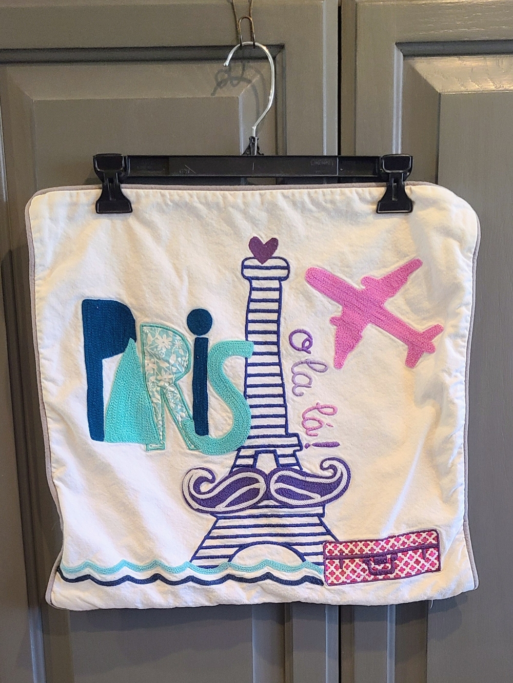 Pottery Barn Teen Paris Travel Pillow Cover Case
